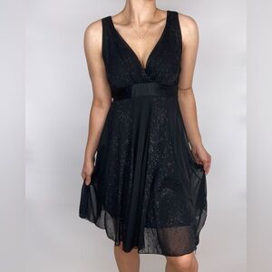 NAPOLI Glitter A Line Adjustable Tie Midi Party Cocktail Dress